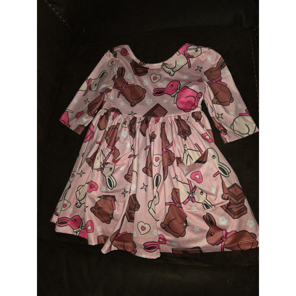 Mila and rose spring Easter bunny‎ chocolate dress size 12 24 months